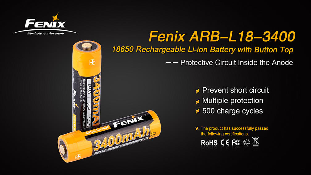 Fenix baterie reîncărcabilă 18650 Li-Ion 3400mAh