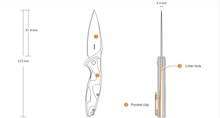 Ruike Fang P105 cuțit