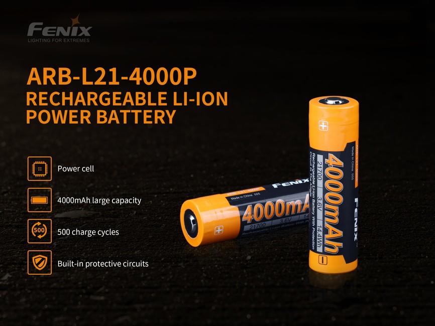 Fenix 21700 baterie reîncărcabilă Li-Ion, 4000 mAh