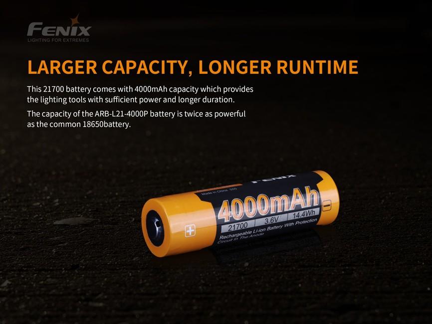 Fenix 21700 baterie reîncărcabilă Li-Ion, 4000 mAh