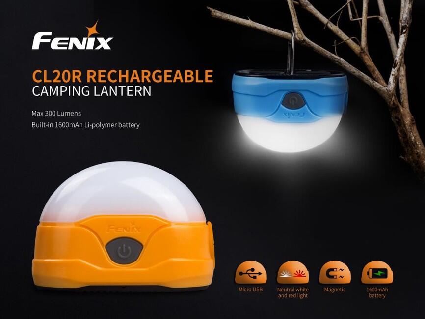 Fenix CL20R felinar, galben