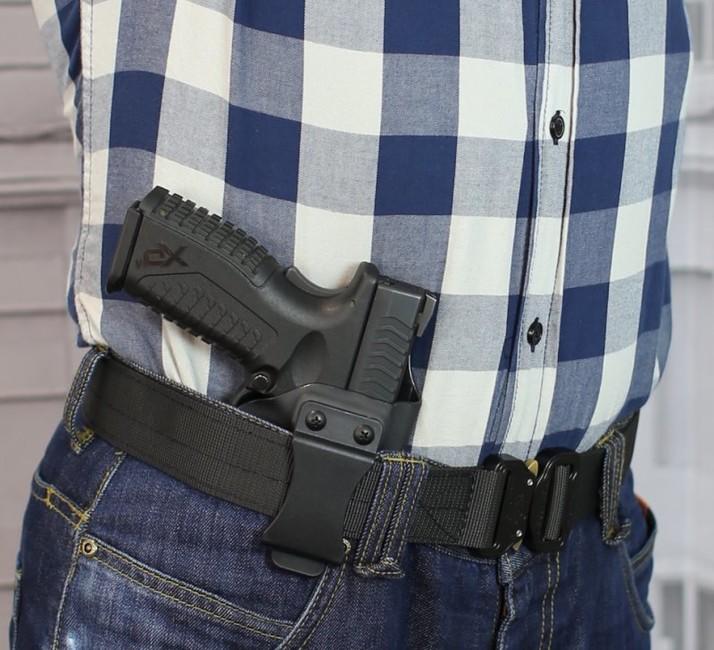 Falco IWB kydex toc de interior pentru curea compatibil cu pistolul Glock 19, negru dreapta