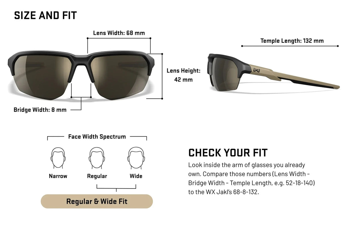 Wiley X Jakl slnečné okuliare Captivate Polarized, Black Mirror/Matte Black - Size & Fit