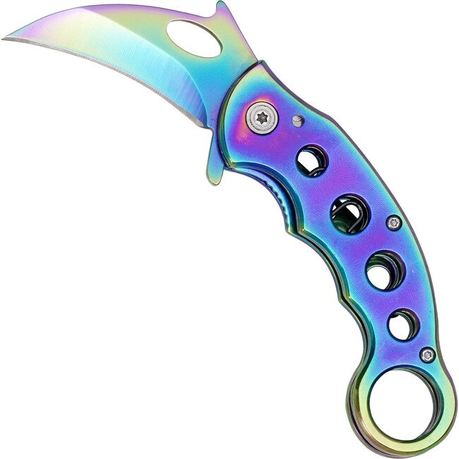 Haller Karambit briceag Rainbow coating