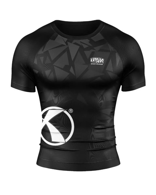 Katsudo Virago tricou funcțional cu mânecă scurtă, negru alb