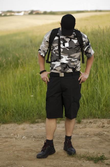 Helikon-Tex CPU pantaloni scurți Rip-Stop, negri