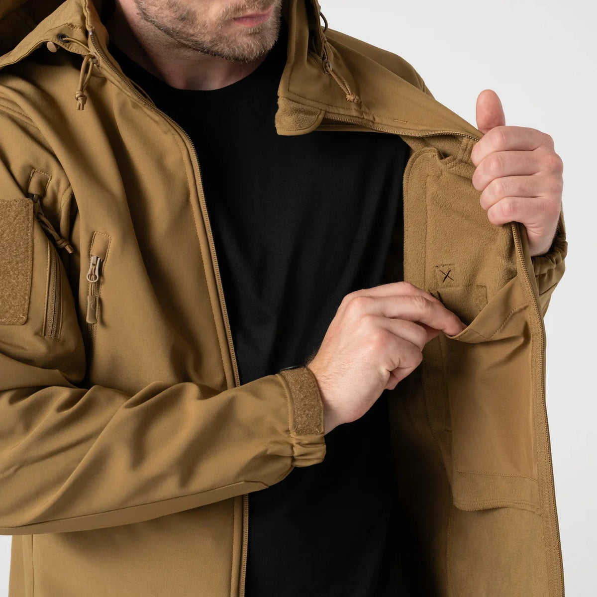 Helikon-Tex GUNFIGHTER bunda Shark Skin, zelená – detail 9