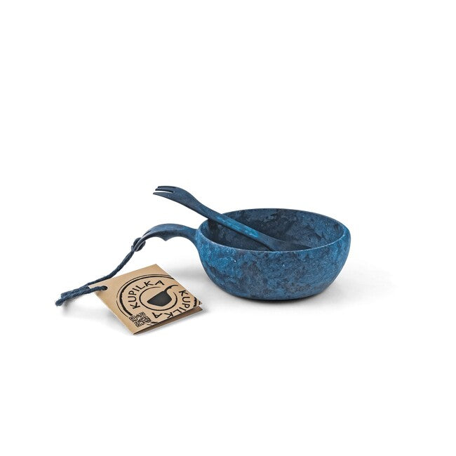 KUPILKA 33 + Spork set cu boluri și lingură cu furculiță în unul, albastru