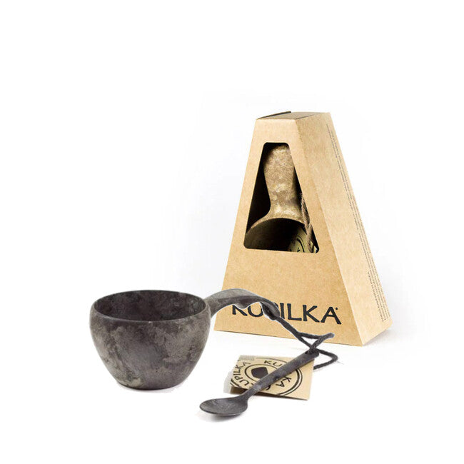 Kupilka cană cu lingură, 210 ml, neagră