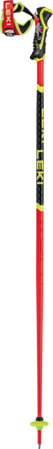 LEKI WCR SL 3D bețe de schi, roșii aprins-negru-galben neon