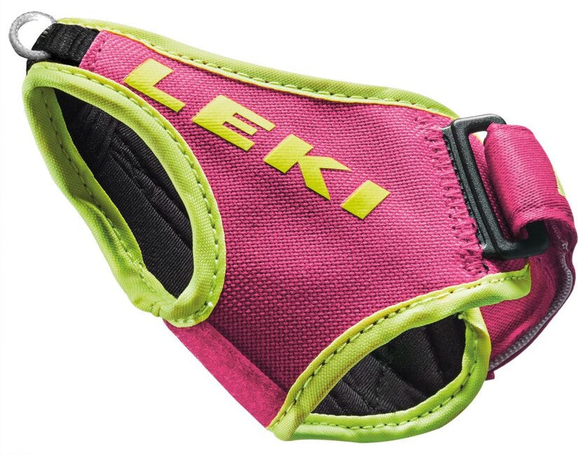 LEKI Trigger Shark Frame Strap purtătoare, roz-verde lime