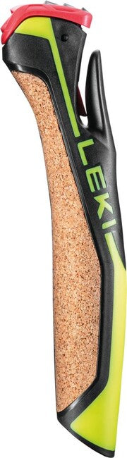 LEKI Nordic Shark Cork mânere 16,5mm, galbene neon/negru