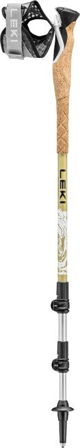 LEKI Cross Trail TA bețe de trekking, albe-maro auriu-negru, 100 - 135 cm