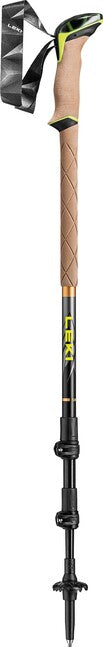 LEKI Sherpa bețe de trekking, antracit închis-cupru-galben neon, 110 - 145 cm