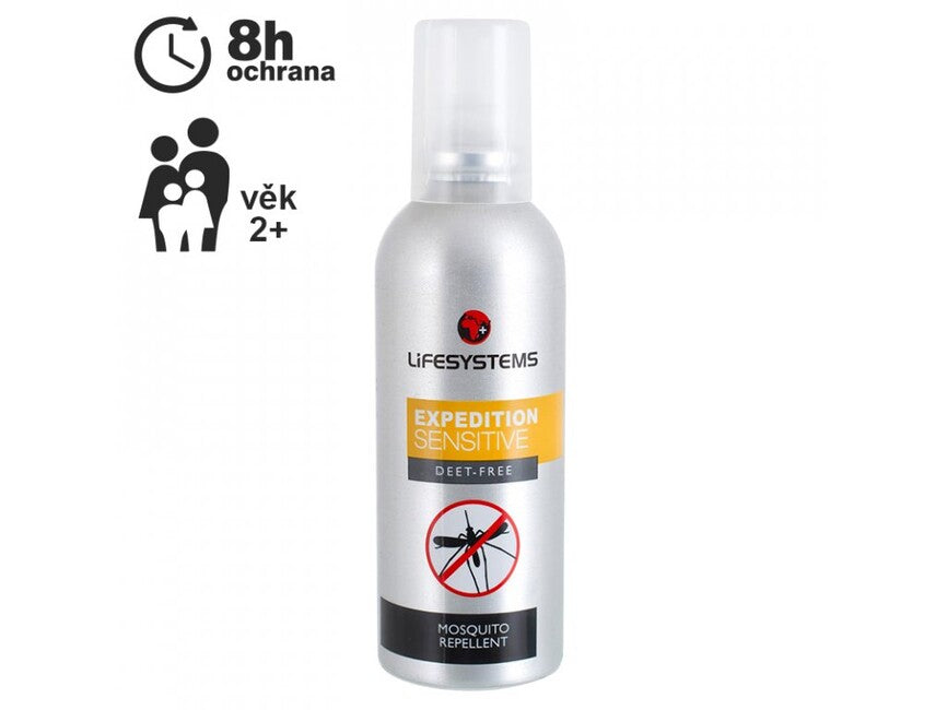 Lifesystems Expedition Sensitive spray repelent împotriva țânțarilor și căpușelor, 100 ml