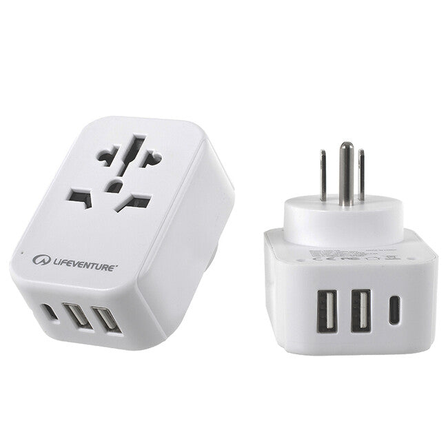 Lifeventure adaptor de călătorie cu USB și USB-C