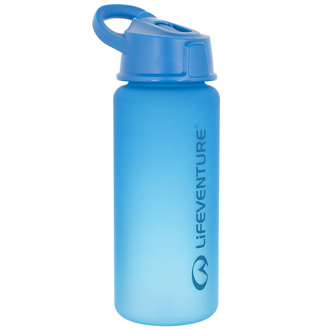 Lifeventure Flip-Top Water Bottle sticlă cu pai 750 ml, albastră