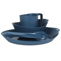 Lifeventure Ellipse set de mâncare din plastic 4 buc, bleumarin