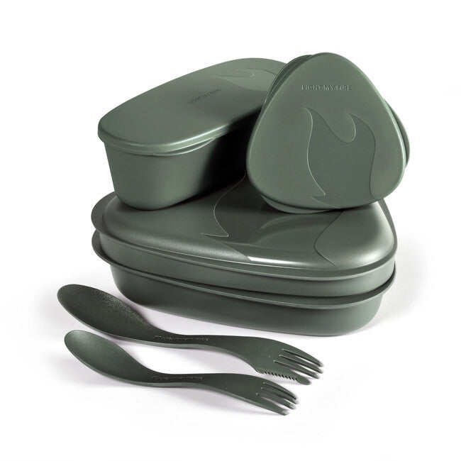 LIGHT MY FIRE LunchKit 2.0 set de masă, verde