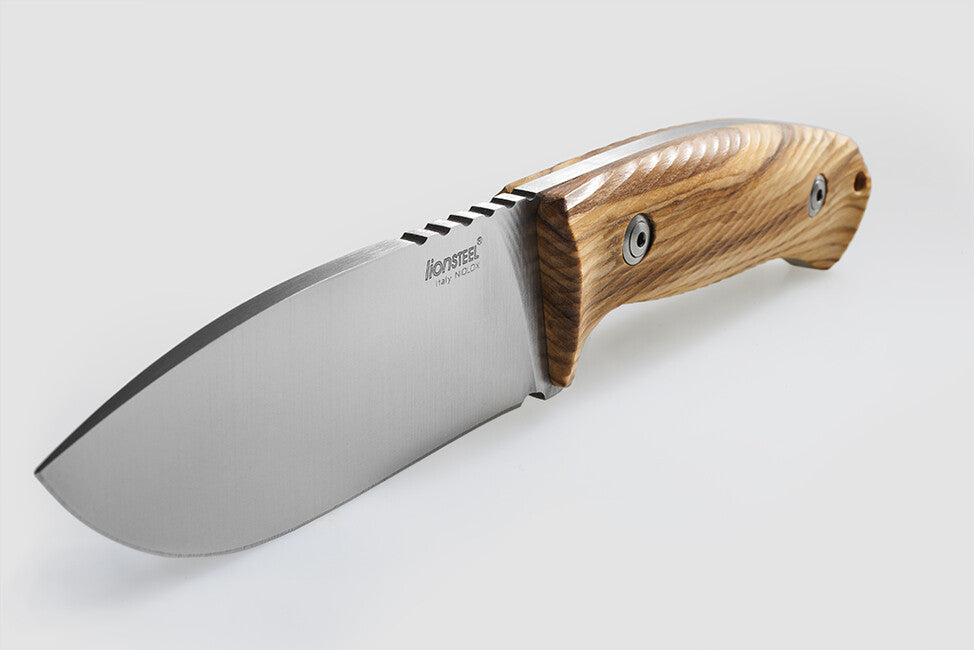 Lionsteel M3 UL pumnal de vânătoare cu mâner din lemn de măslin