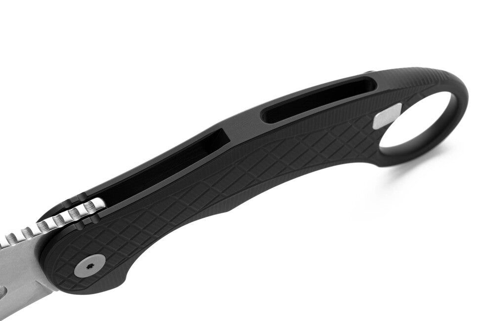 Lionsteel L.E. ONE 1 A BS cuțit tip KARAMBIT Black/stone washed dezvoltat în colaborare Emerson Design