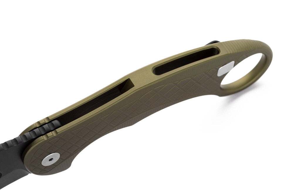 Lionsteel L.E. ONE 1 A GB cuțit tip KARAMBIT Green/Chemical Black dezvoltat în colaborare Emerson Design