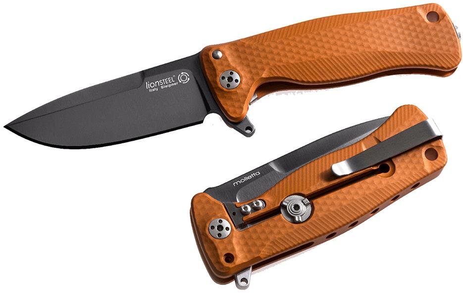 Lionsteel SR22A OB briceag foarte robust, lamă din oțel Sleipner