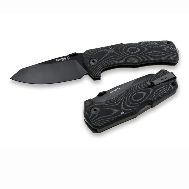Lionsteel TM1 MB briceag foarte robust cu lamă neagră