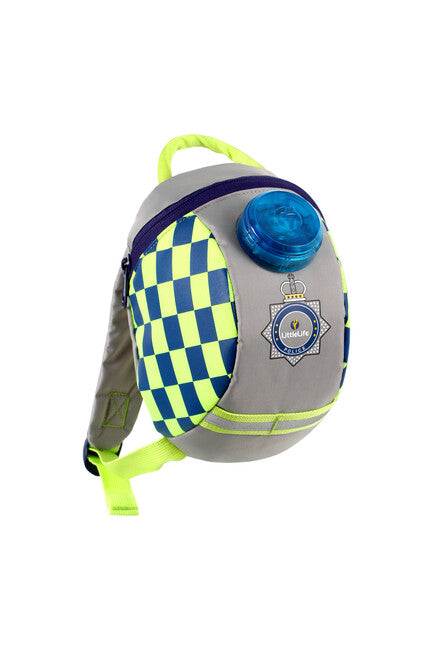 LittleLife Emergency rucsac pentru copii mici Police, 2 L cu lumină intermitentă