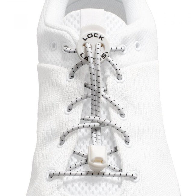 Lock Laces șireturi pentru pantofi, albe