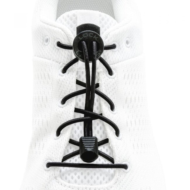 Lock Laces șireturi pentru pantofi, black solid