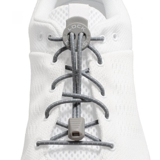 Lock Laces șireturi pentru pantofi, cool gray