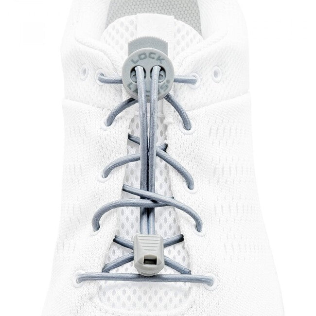 Lock Laces șireturi pentru pantofi, gray solid