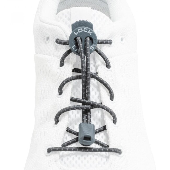 Lock Laces șireturi pentru pantofi, reflective storm gray