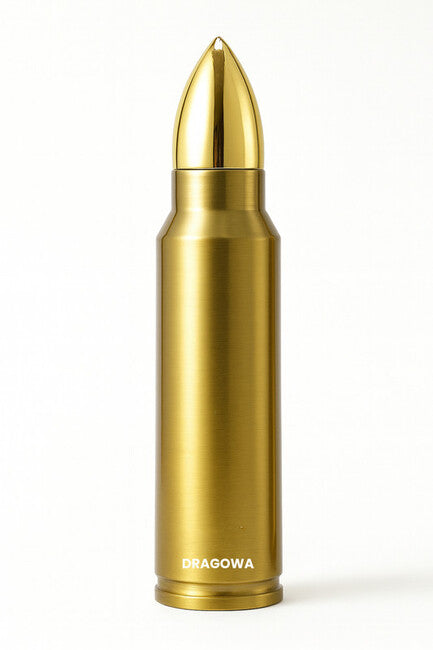 DRAGOWA Tactical Bullet termocană în formă de glonț 1000ml, aurie