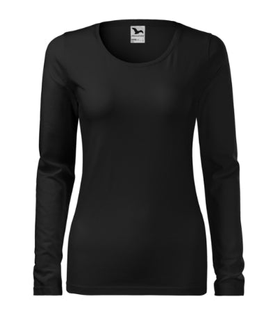 Malfini Slim tricou cu mânecă lungă pentru femei, negru