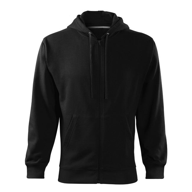 Malfini Trendy Zipper hanorac 300g/m2, negru