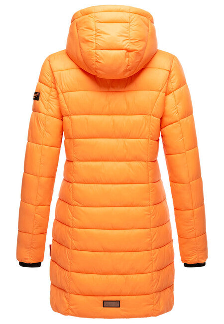 Marikoo ABENDSTERNCHEN palton piquat pentru femei cu glugă, Apricot sorbet