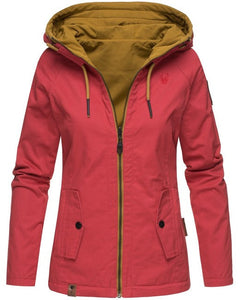 Marikoo CHUU geacă softshell de tranziție pentru femei reversibilă 2în1, roșie