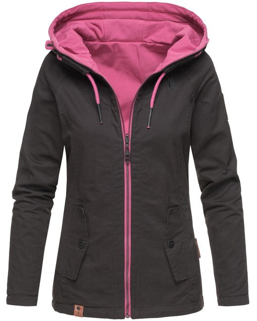 Marikoo CHUU geacă softshell de tranziție pentru femei reversibilă 2în1, neagră