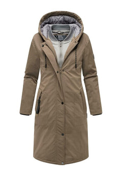 Marikoo Ledalaa parka de iarnă pentru femei cu glugă, stone brown