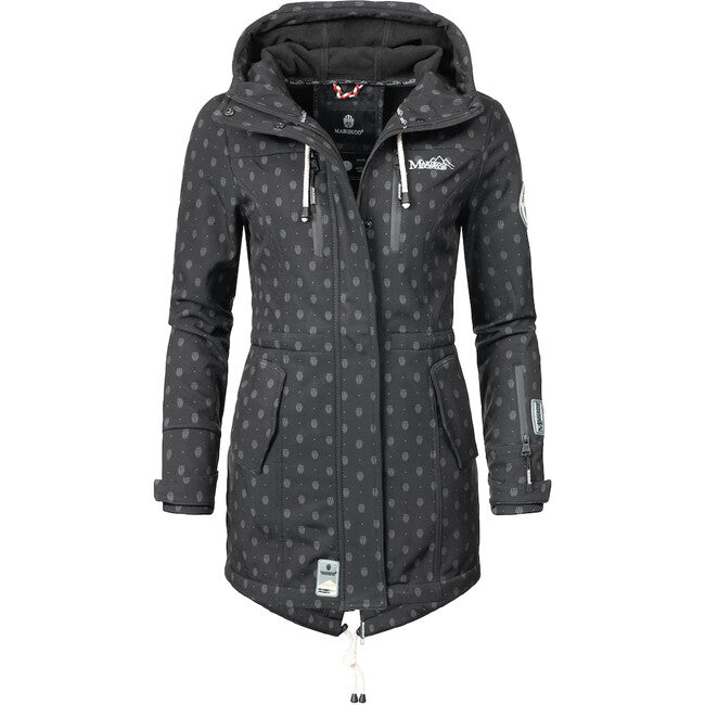 Marikoo ZIMTZICKE P geacă softshell pentru femei de iarnă cu glugă
