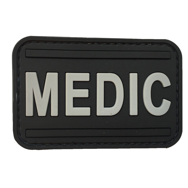 WARAGOD Medic emblemă PVC Patch negru și gri