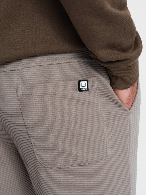 Ombre V4 pantaloni jogger pentru bărbați, gri