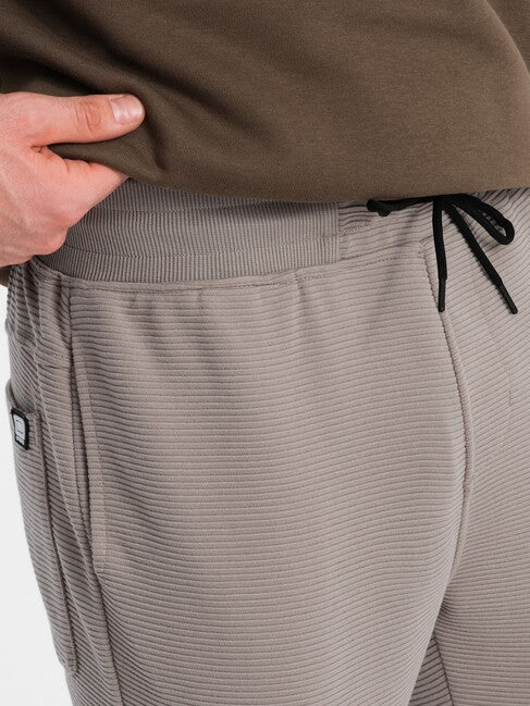 Ombre V4 pantaloni jogger pentru bărbați, gri