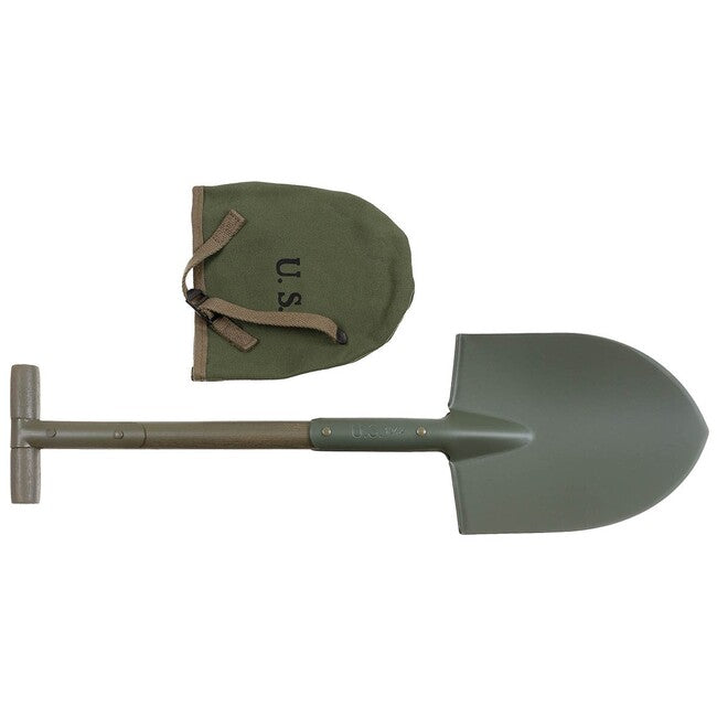 MFH T-Spade lopată americană M10, OD verde, cu husă din pânză