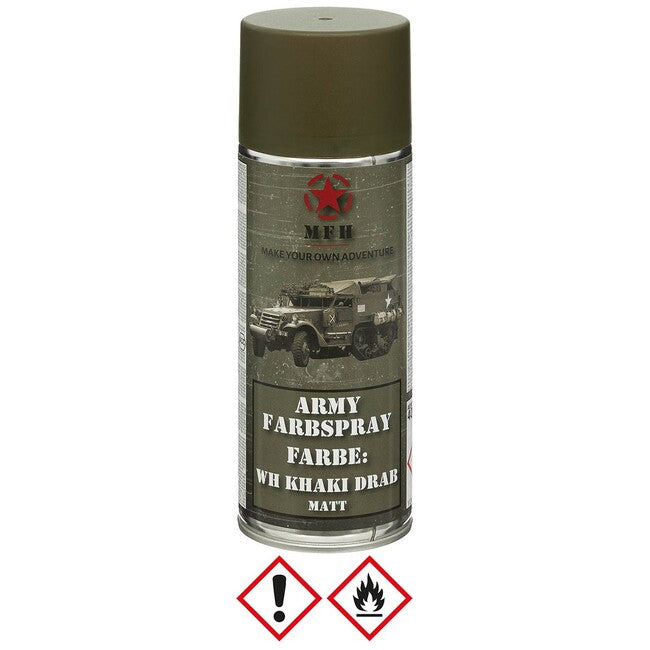 MFH vopsea militară în spray WH KHAKI DRAB mat, 400 ml