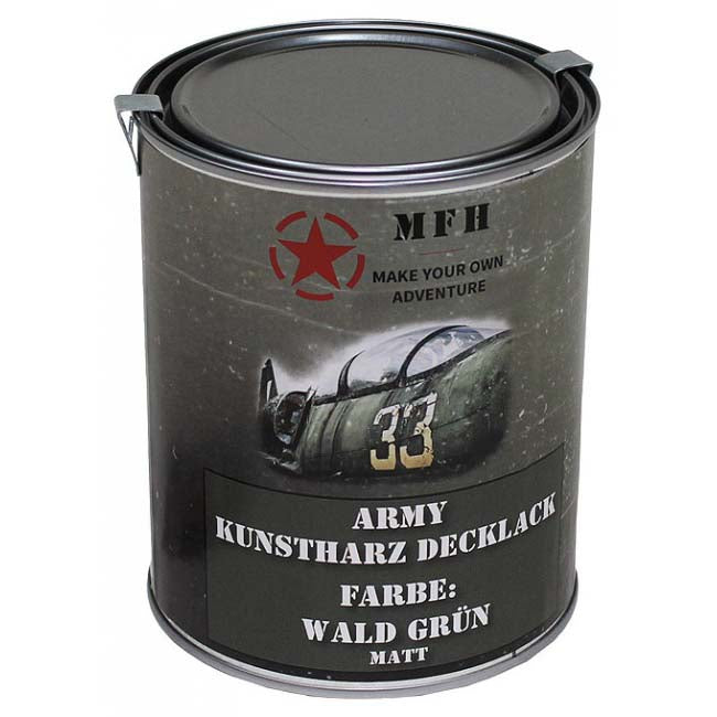 MFH army sticlă culoare, verde pădure mat, 1 litru