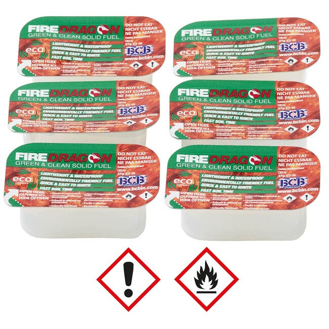 MFH Firedragon pachet combustibil gel solid 6buc, 162 g (1 buc aprox 27 g)