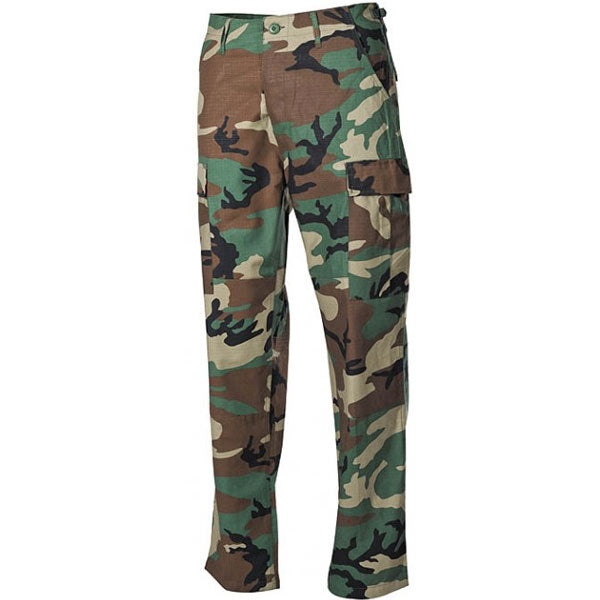 MFH BDU pantaloni pentru bărbați Rip-Stop, woodland